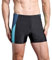 WHCREAT Herren Badehose Sport Schwimmhose Badeshorts Beachshorts Chlor Resistent, Grau Blau M