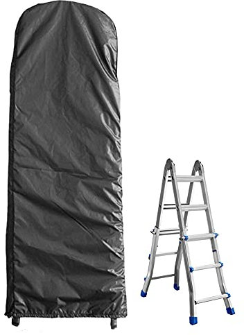 COOSOO Folding Ladder Cover Dustproof & Waterproof with Drawstring for Step Ladder Patio Garden Outdoor Household Storage Bag - Black
