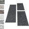 Carpettex Bettumrandung Schlafzimmer 3teilig Kurzflor Teppich Einfarbig Design Anthrazit Bettset:2 mal 80x150 + 1 mal 80x250 - Bettvorleger Schlafzimmer Läufer Set Weicher Bettumrandung Teppich