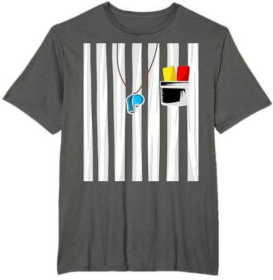 Cooles Schiedsrichter-Uniform Halloween-Kostüm | Lustiges Lazy DIY Geschenk T-Shirt