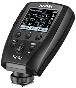 Jinbei TR-Q7II UNIVERSELLER FUNKSENDER FÜR STUDIOBLITZE - Der beliebte Nachfolger mit verbessertem Design und größerem Display, kompatibel mit Canon, Nikon, Fuji, Panasonic, Olympus