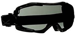 3M GoggleGear 6000 Vollsicht-Schutzbrille, schwarzer Rahmen, graue Scheibe | Scotchgard Anti-Fog-/Antikratz-Beschichtung (K&N), GG6002SGAF-BLK-EU, 1 pro Packung, K&N