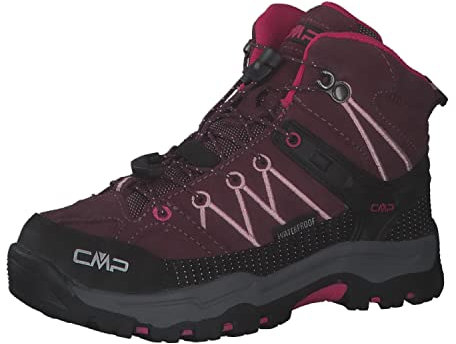 CMP Kids Rigel Mid Trekking Shoes Wp, Zapatos de trekking Unisex niños, Ciruela Melocotón, 33 EU