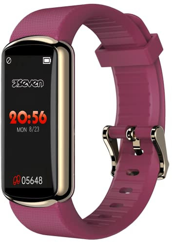 Seven S. P. A. Reloj Inteligente Reloj de Fitness para Hombre y Mujer – IP68 Resistente al Agua, podómetro, Monitor de frecuencia cardíaca, Monitor del sueño, notificación de Llamadas y