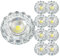 FAZRPIP 5W Kristall-LED-Einbaustrahler, 9er-Set, blendfreie Kristallstrahler, Augapfel-Nachrüst-Deckeneinbauleuchte, runder LED-Dekostrahler für Flur, Flur, Wohnzimmer