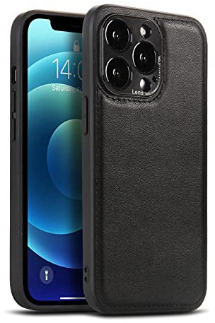 DENUVI per iPhone 13 PRO Max Protezione Fotocamera Custodia in Pelle PU per iPhone 12 11 PRO Max 13 Cover Posteriore Aziendale, T1, per iPhone 13