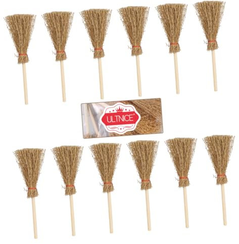 SEWACC Mini Strohbesen mit Rot