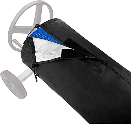 Protection pour Enrouleur Solaire Piscine, Bâche Enrouleur Couverture Solaire Piscine, Couvertures Bobine Piscine avec Cordon Serrage pour La Bobine Piscine 495x97cm