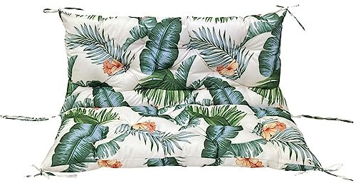 LUXUCURE Garden Swing Seat Cushions With Backrests,2 or 3 Person Bench Seater Replacement Waterproof Cushion for Outdoor Porch Patio Swing Chair Furniture,59x39.4in