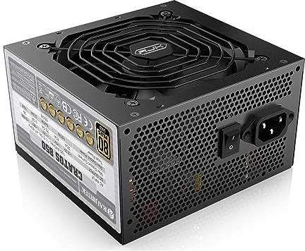 RAIJINTEK CRATOS 850 Black, 80 Plus Gold Vollmodulares ATX 3.1 Netzteil, PCIe 5.1 12V-2x6 Kabel, Leiser Smart-Fan, Japanische Kondensatoren, Kompakte 140mm PSU