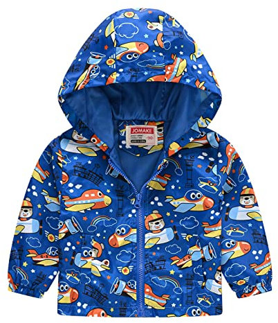 YCBMINGCAN Veste enfant garçon fille veste enfant : printemps été bébé veste fine demi-saison veste softshell bébé fille coupe-vent veste d'extérieur à capuche veste sweat, bleu-b, 12-18 mois