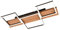 Trio Leuchten LED-Deckenleuchte - Braun - Schwarz - Holz - Metall - B 65 cm - dimmbar