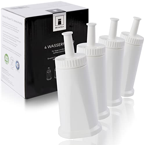 mioCASTELLO ® 4x Wasserfilter für Sage/Breville - ersetzt SES008 BES008 für SAGE SES990 SES876 SES878 SES980 SES880 SES920 SES810 oder Breville BES990 BES980 BES878...