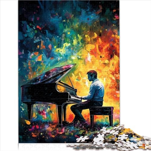 Adult Puzzle Piano Colors 1000 Piece Adult Puzzle Cardboard Puzzles for Ages 12+ Killing Time Size (26x38cm)