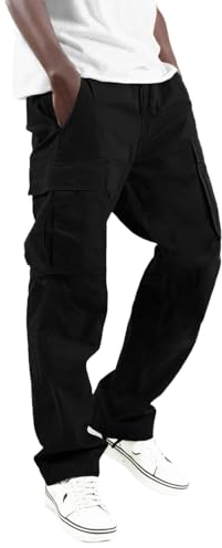 Generisch Herren Jogginghose Baumwolle 4XL dünn Schwarze Jogginghose Men Baggy Snowboard Hose Camouflage Taktische Hose Track Pants Vintage Herren Jogginghose Herren weit Cargohosen Teenager