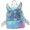 PACKOVE Kinderrucksack Mit Plüschball Rucksack Für Mädchen Im Teenageralter Bookbag Pailletten Rave Neon Festival Kinder Rucksack Glitzer-Rucksack Flippig Bommel Haarball Eltern-Kind