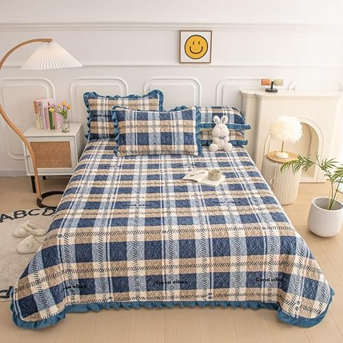 Generisch Tagesdecke 90x200 cm Stepp Bettüberwurf Cartoon Geometrie Blumen Tier Muster Blech Kinder gesteppt Baumwollfüllung Bettdecke Stepp Decke Blatt für Schlafzimmer Kinderzimmer Teenager