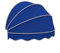 Tenda Cappottina da Sole,Tenda a Ventaglio da Balcone Pieghevole,Tenda da Sole Modello,Tettoia per Porta a Cupola,UV Protezione Solare Antipioggia,per Porte e Finestre (Diameter:150cm/59in,Blue)