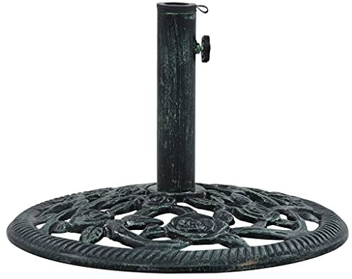 CIADAZ Base de sombrilla de Hierro Fundido, Pie Parasol, Base Parasol, Pie Sombrilla, Verde 9 kg 40 cm
