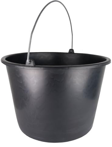 Baueimer 16L mit Skala Wassereimer Mörteleimer Kübel für Baustelle und Garten [5er Set] (5 Stück, 16 Liter)