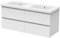 AICA Meuble Salle de Bain 120cm Double Vasque Blanc