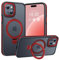 BENTIACC Phone Case for iPhone 15 plus, with Invisible Stand, with Mag-Safe, Military Protection, [Translucent Matte] Anti-fingerprint iPhone 15 plus Case (Red)