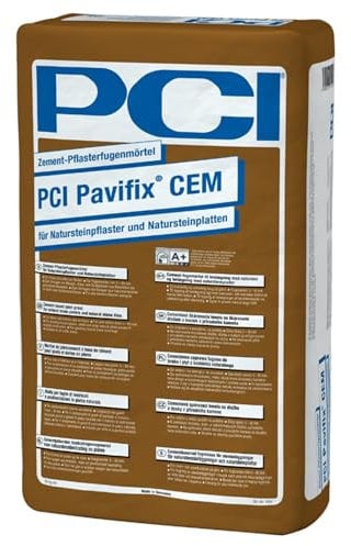 PCI Pavifix CEM 42 x 25 kg Grau Zement-Pflasterfugenmörtel für Natursteinpflaster Naturstein Betonwerkstein Fugenmörtel Sika