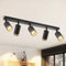 meoaow Deckenstrahler Schwarz 5 Flammig Wohnzimmer Modern Deckenlampe Strahler GU10 Spots Schwenkbar Innen Metall Deckenleuchte Deckenspots für Flur Küche Schlafzimmer, Ohne Leuchtmittel