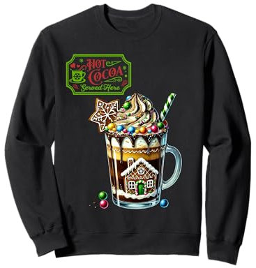 Tasses à chocolat chaud de Noël en famille Sweatshirt