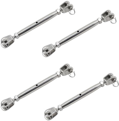 4pcs 304 Stainless steel closed body rigging screw turmbuckle wire tensioner marine boat rope tensioner M5