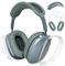 Woyinger Silikon Hülle für AirPods Max Clear Soft TPU Ohrmuscheln Stirnband Cover Transparent Zubehör Blau