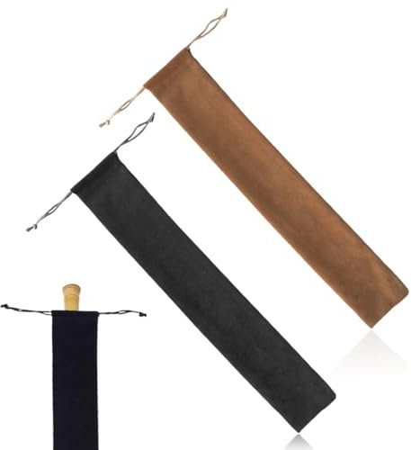 UEIOAVL Custodie e borse accessori per legni Set custodia per flauto da 2 pezzi per flauto dolce soprano, flauto dolce, borsa per flauto, flauto dolce soprano, borsa in velluto