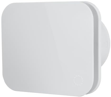 Turbionaire Extractor de aire Trend 100 PWM para baño, cocina, Pared/Techo, Sensor de presencia, Blanco mate, 100 mm, 35 Pa, Válvula antirretorno, Silencioso 33 dB, IPX4, Aspiración perimetral
