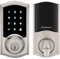 Kwikset HomeConnect 918 Z-Wave Serrure à écran tactile traditionnel compatible longue portée Fonctionne avec alarme Ring Alarm, hub Samsung SmartThings requis, vendu séparément en nickel satiné