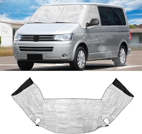 Windschutzscheibe Abdeckung Kompatibel mit Volkswagen T5 Transporter Frost und EIS Staub Fensterabdeckung Sonnenblende Abdeckung für VW T5 Wohnmobile