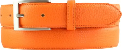 BELTINGER Italienischer Anzug-Gürtel, 30 mm breit, Herren, Anzuggürtel, Hosengürtel, strukturiertes Leder, Schließe Silber