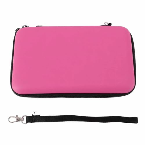 Culnflun Tragetasche, Hard Shell Protective Travel Tasche, Schutztasche mit 8 Spiele Slots und Zubehörtasche, für 3DS XL NEU 3DS XL NEU 2DS XL GPD 5.5 Zoll Tablet (Rosa)