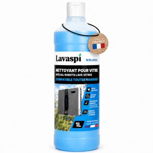 Lavaspi Produit Nettoyant Pour Robot Lave-Vitres, Compatible Toutes Marques - Anti Traces - WIN 1505