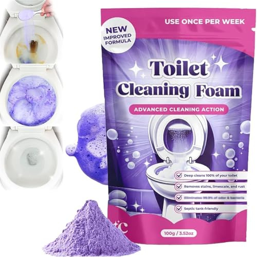 WC Schaum,WC Reiniger Extra Stark, 2026 Neu WC Reiniger Toilettenreiniger Urinsteinentferner Extra Stark, Kalkentferner Dusche Stark Putzmittel für Glanz und Frischen Duftchaum (2Pcs)
