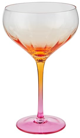 BUTLERS Cocktailglas 380 ml Glas - DIVINE - | Farbe Orange - Martinischale für Dry Martini - Cocktailschale für Margaritas - Raffinierter Farbverlauf