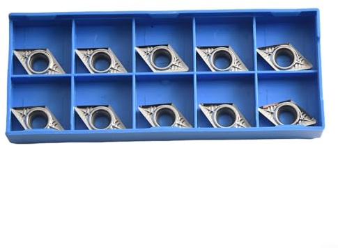 HEBEOT DCGT11T308 AK H01 DCGT3252 Hartmetall-Wendeschneidplatten für CNC-Drehmaschinen-Drehwerkzeughalter, 10 Stück
