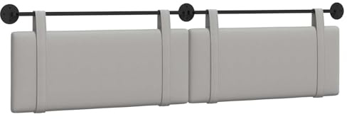 vidaXL Hängendes Kopfteil Wolkengrau Stoff, Schlafzimmer Deko, moderner rechteckiger Wand-Headboard, kompakt, stilvolle Bettwäsche für Luxus-Schlafbereich