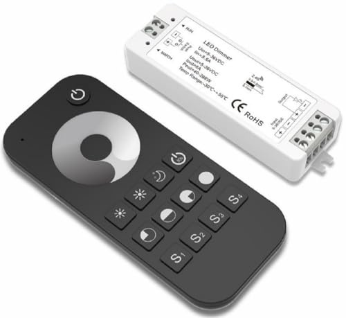 Universal Funk Dimmer Set 2,4ghz inkl. Receiver und Fernbedienung für 12v 24v von 5V bis 36 Volt für LED Streifen