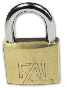 Lucchetto ad Arco in Ottone Viro Fai Art. 554 Misura 40 mm Int. Arco 23x22 mm