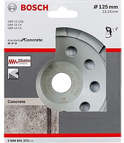 Bosch Professional Diamond Cup Wheel Standard for Concrete (for concrete, 125 x 22,23 x 3 mm, accessories for angle grinders)