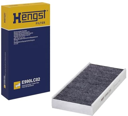 HENGST - Innenraumfilter E990LC02 - Luftfilter für den Innenraum mit Aktivkohle - Filtert Staub, Pollen & Gerüche für Allergiker - Für saubere Frischluft im KFZ - Automotive Zubehör