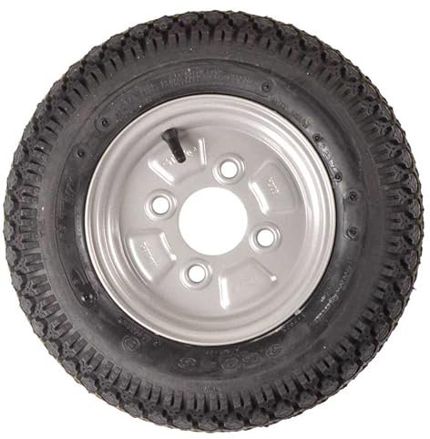 Komplettrad 8 Zoll - 3.50-8 Reifen + Felge - Opel Lochkreis: 4x100-4PR - 170