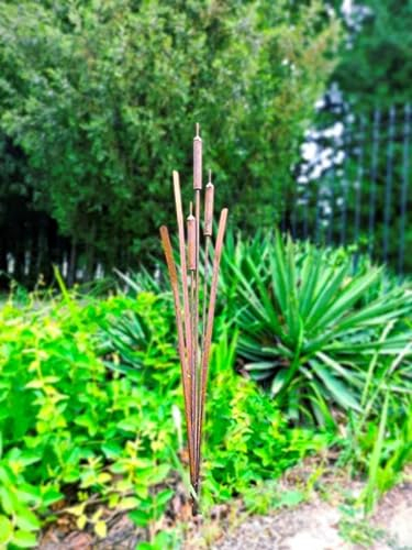 Zen Man Edelrost Gartenstecker Beetstecker Rost aus Metall Gartenfigure Gartendeko Rost Handarbeit 030790 H150cm