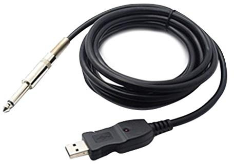 B Baosity Interface Guitare USB Pour Câble Jack 6.35mm TS 300cm