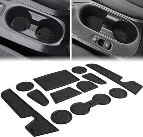 Auovo Lot de 11 Tapis Anti-poussière pour Toyota Corolla Hatchback 2019, 2020, 2021, 2022 – Accessoires personnalisés pour Porte-gobelets, doublures de Porte (Noir Entier)